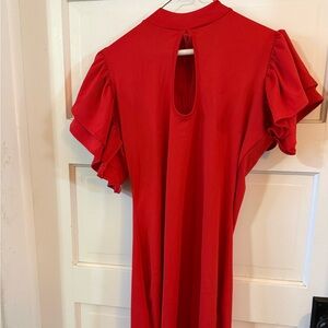 Elegant Red Midi Dress